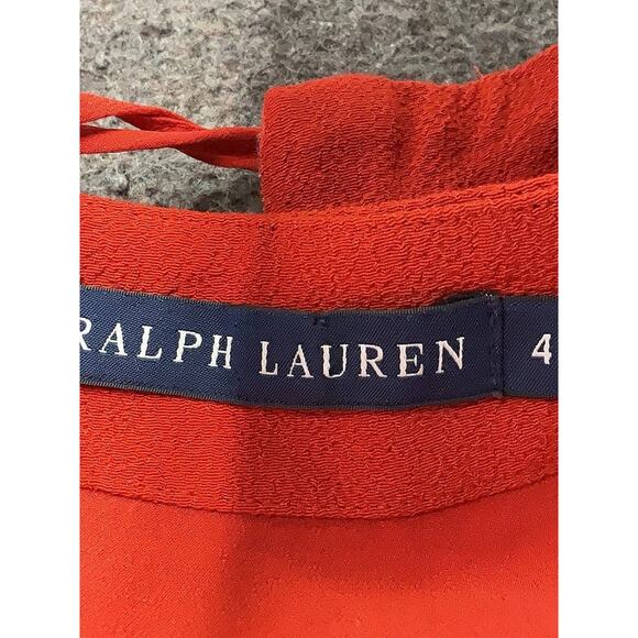 Ralph Lauren Red Square Neck Sleeveless Maxi Gown Mermaid 4 - Picture 4 of 4